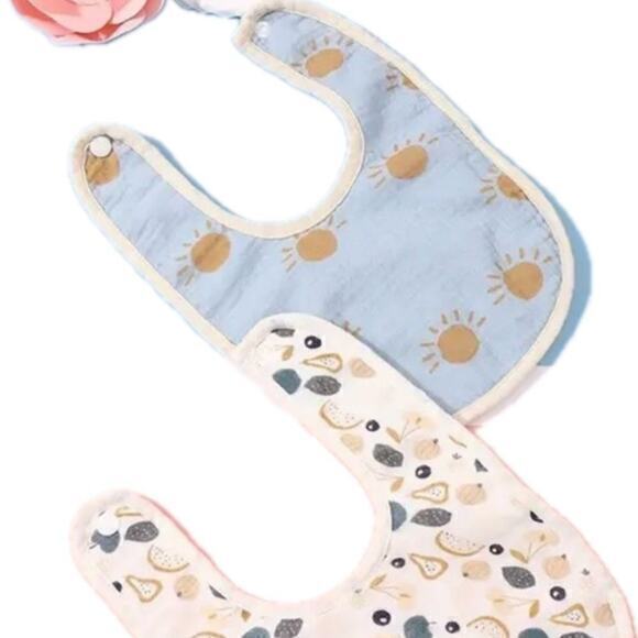 New lot bundle of 3 toddler soft cotton bibs - Picture 1 of 4